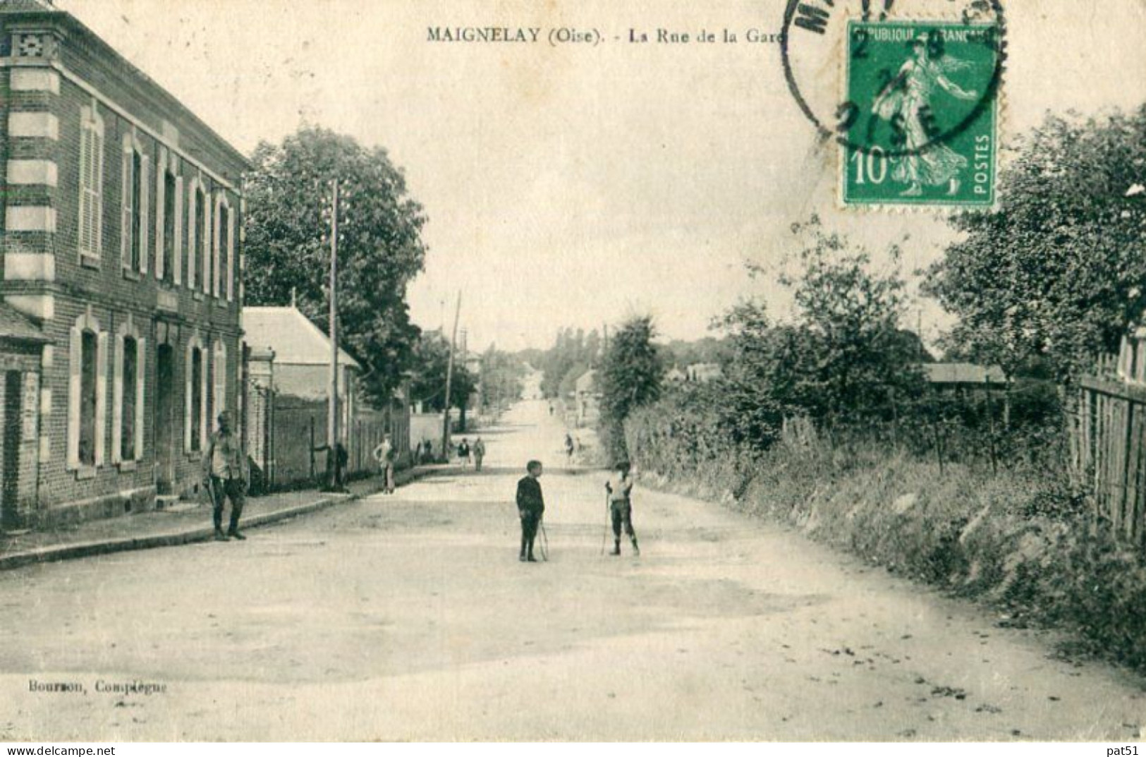 60 - Maignelay : La Rue De La Gare - Maignelay Montigny