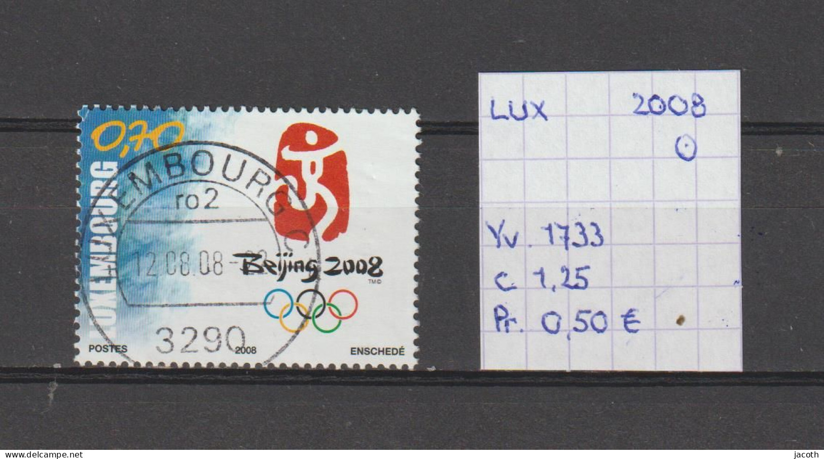 (TJ) Luxembourg 2008 - YT 1733 (gest./obl./used) - Gebraucht