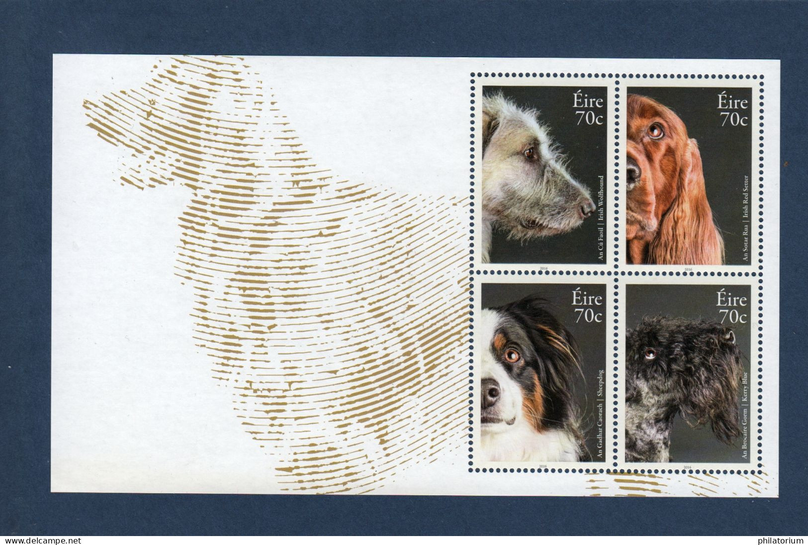 EIRE Ireland Irlande, **, Yv F 2164, Mi BL 97, SG MS 2328, Chiens, - Blocchi & Foglietti