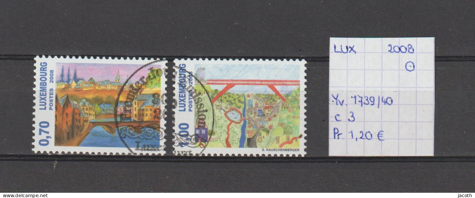 (TJ) Luxembourg 2008 - YT 1739/40 (gest./obl./used) - Used Stamps