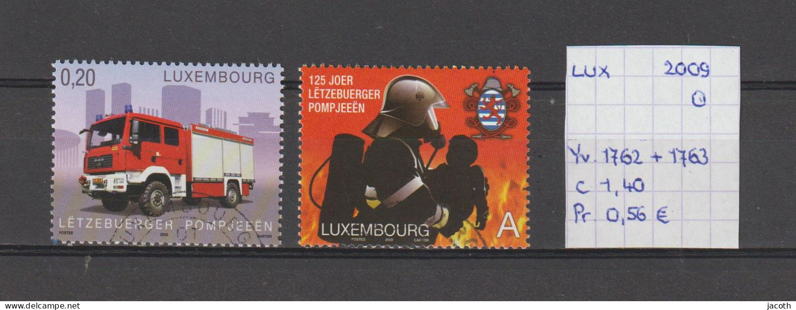 (TJ) Luxembourg 2009 - YT 1762 + 1763 (gest./obl./used) - Gebruikt