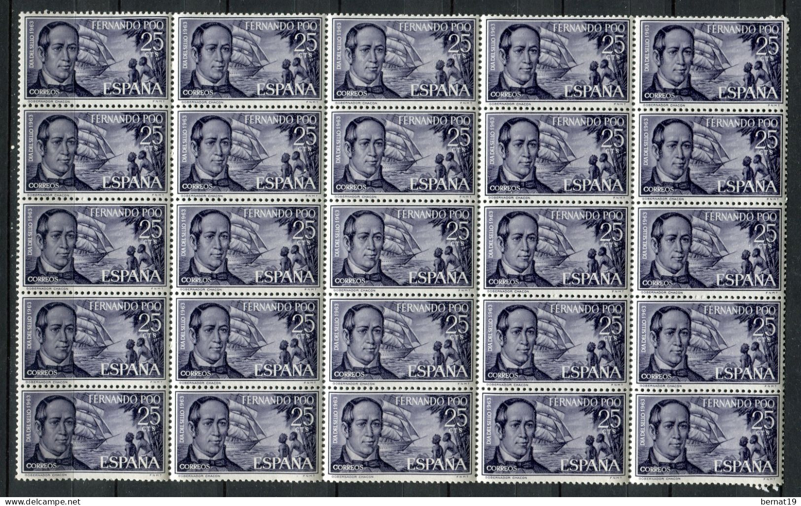 Fernando Poo 1964. Edifil 220-22 X 25 ** MNH. - Fernando Po