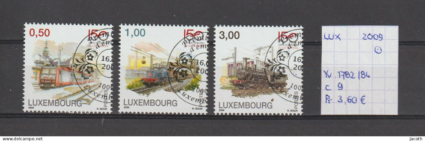 (TJ) Luxembourg 2009 - YT 1782/84 (gest./obl./used) - Usados
