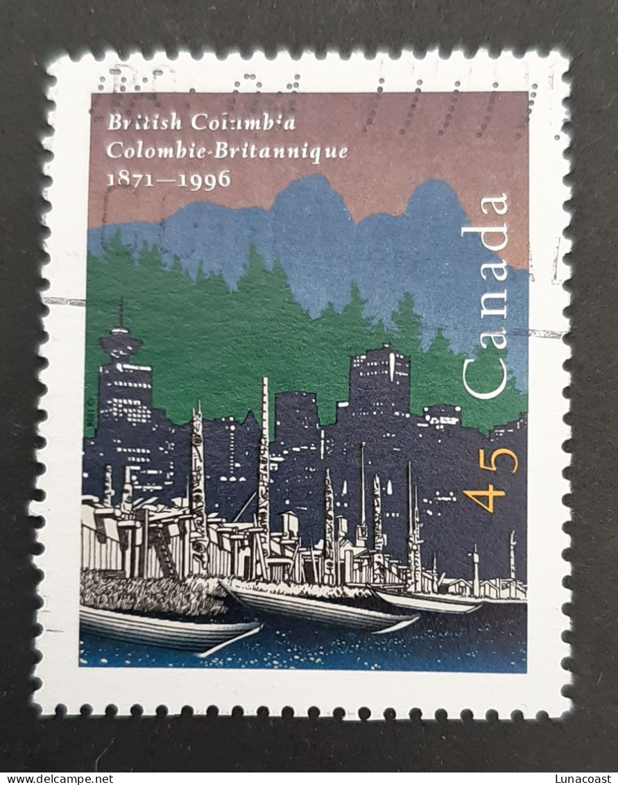 Canada 1996  USED  Sc1613i    45c, British Columbia - Oblitérés