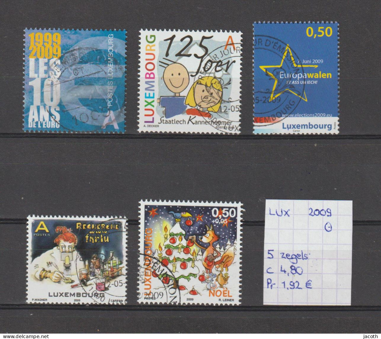 (TJ) Luxembourg 2009 - 5 Zegels (gest./obl./used) - Usados