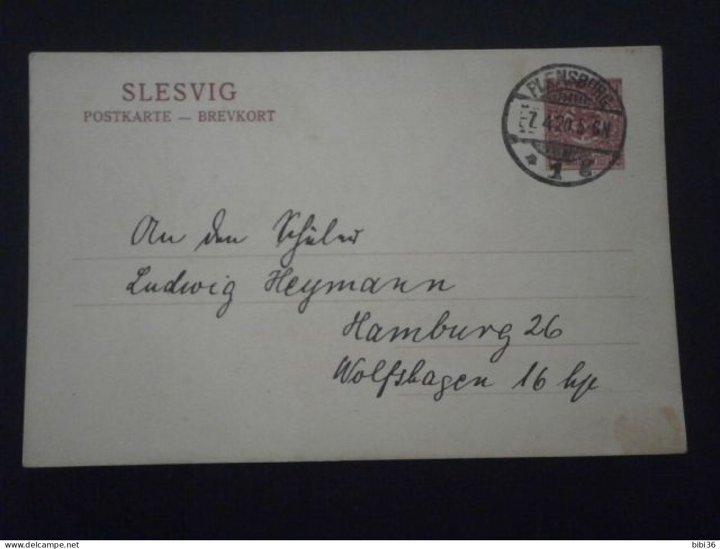 SLESVIG SCHLESWIG LETTRE ENVELOPPE COURRIER LETTER COVER ENTIER POSTAL GANZSACHE GANZACHE STATIONNERY PPC - Schleswig