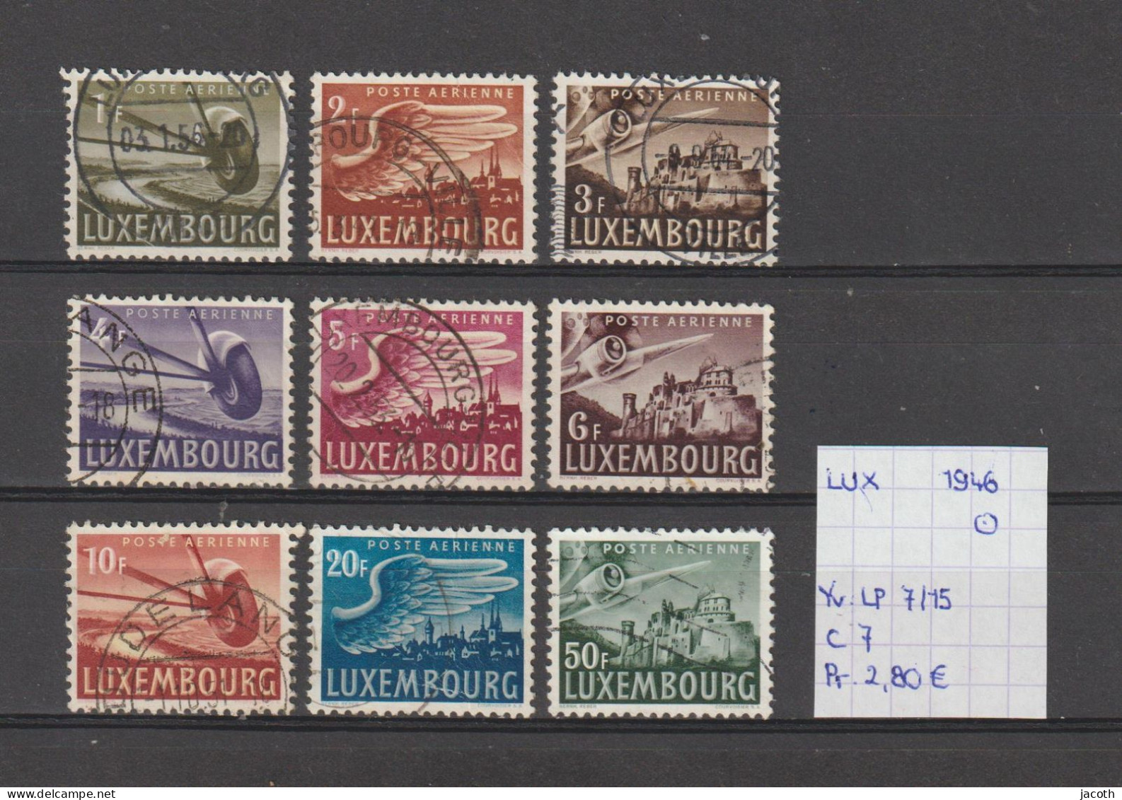 (TJ) Luxembourg 1946 - YT LP. 7/15 (gest./obl./used) - Used Stamps