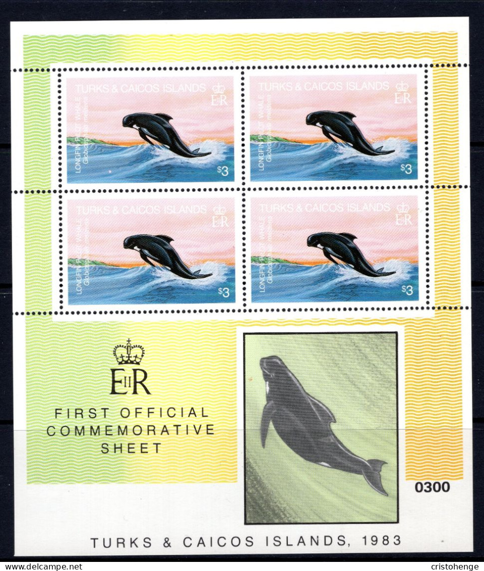 Turks & Caicos Islands 1983 Whales - $3 Pilot Whale Sheetlet MNH (SG 752) - Turks And Caicos