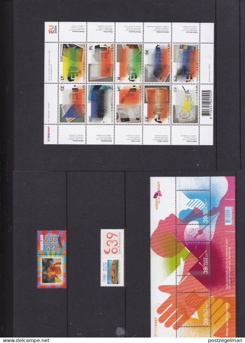 NEDERLAND, 2004, Mint Stamps/sheets Yearset, Official Presentation Pack ,NVPH Nrs. 2246/2316 - Années Complètes