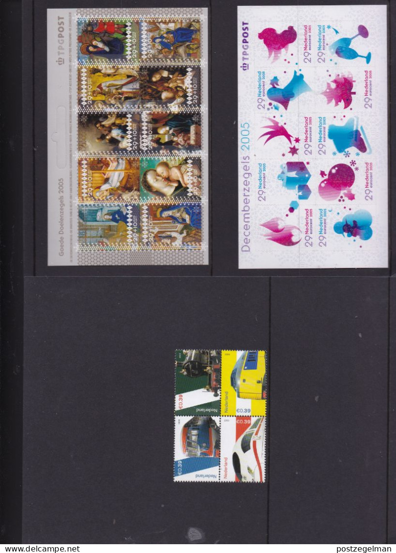 NEDERLAND, 2005, Mint Stamps/sheets Yearset, Official Presentation Pack ,NVPH Nrs. 2319/2391 - Années Complètes