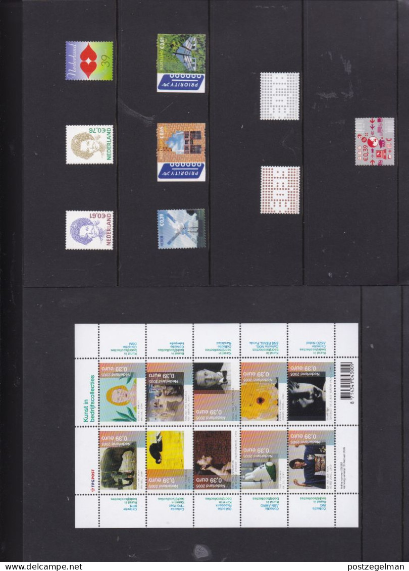 NEDERLAND, 2005, Mint Stamps/sheets Yearset, Official Presentation Pack ,NVPH Nrs. 2319/2391 - Full Years