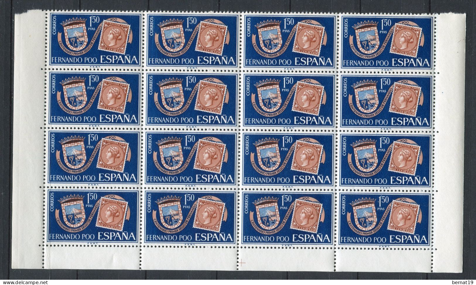 Fernando Poo 1968. Edifil 262-64 X 16 ** MNH. - Fernando Po