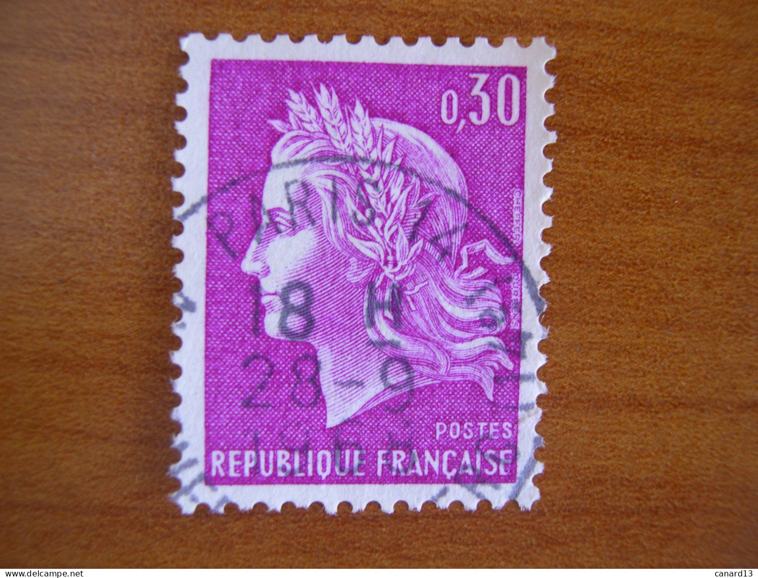 France Obl   Marianne N° 1536 Cachet Rond Noir - 1967-1970 Marianne Van Cheffer