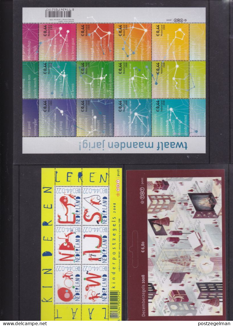 NEDERLAND, 2008, Mint Stamps/sheets Yearset, Official Presentation Pack ,NVPH Nrs. 2550/2619 - Full Years