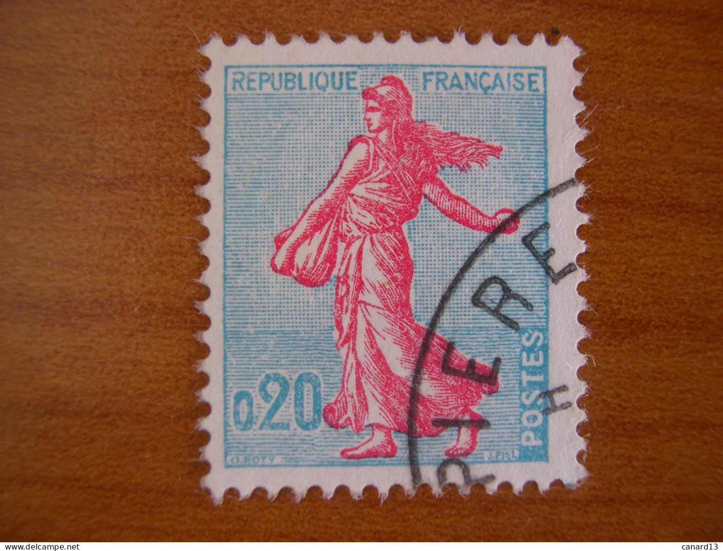 France Obl   Marianne N° 1233 Cachet Rond Noir - 1957-1959 Mietitrice