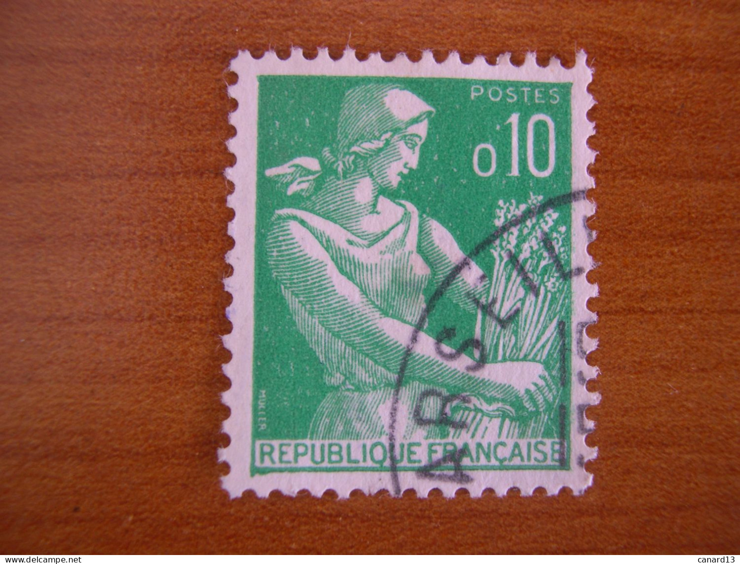 France Obl   Marianne N° 1231 Cachet Rond Noir - 1957-1959 Mietitrice