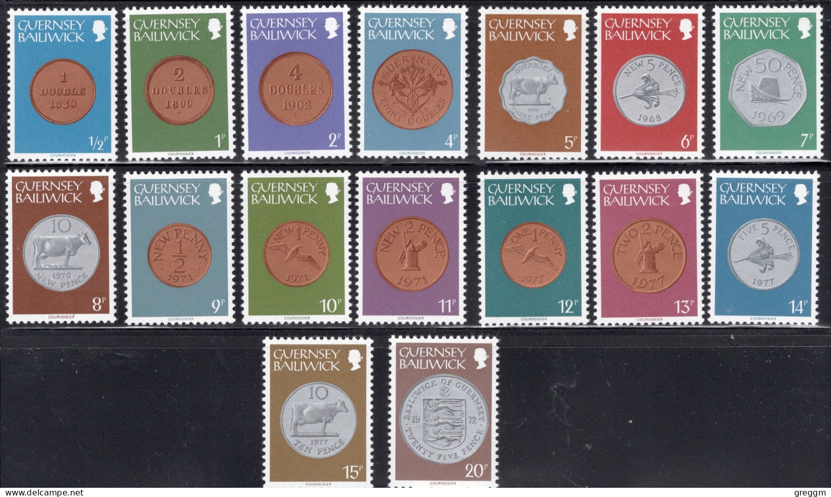 Guernsey 1979  Short Set Of Coin Stamps In Unmounted Mint - Guernsey