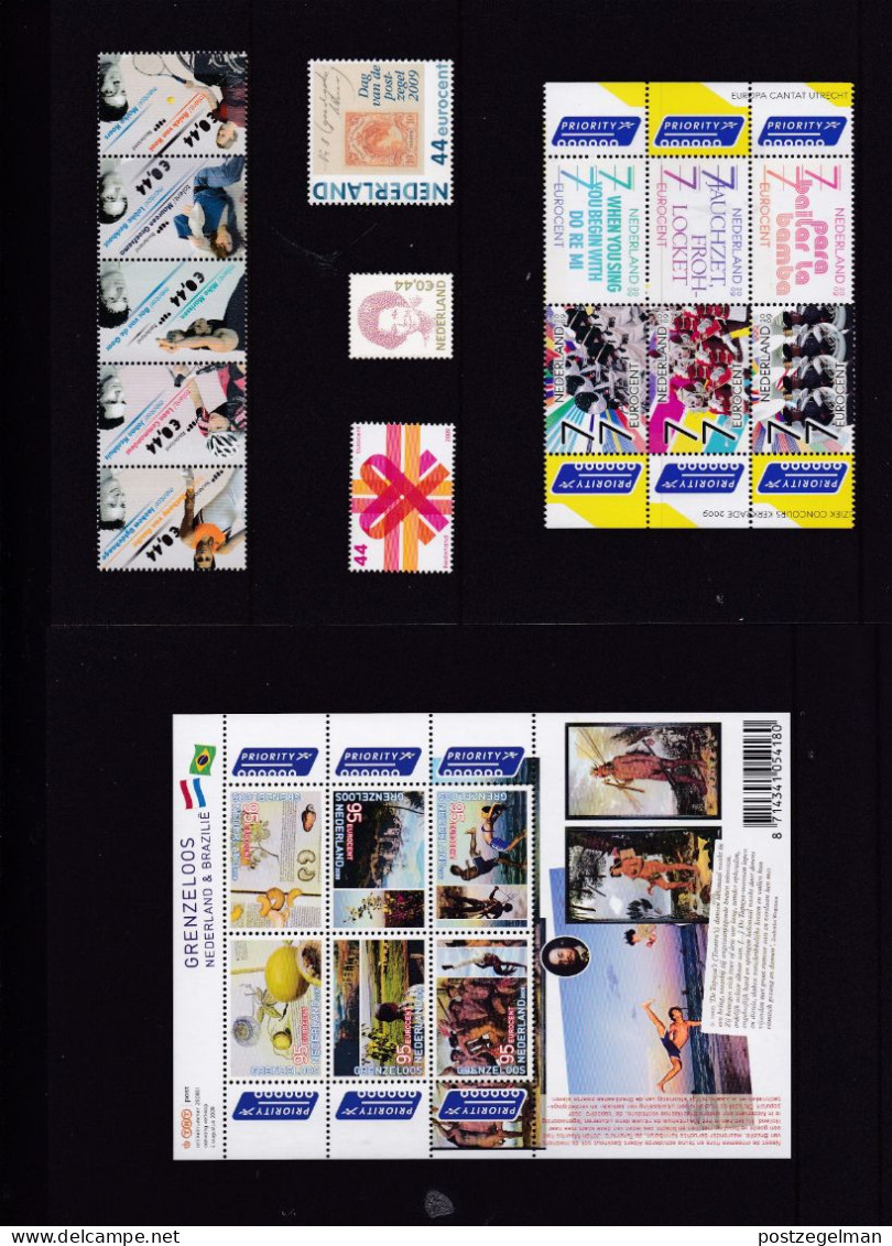 NEDERLAND, 2009, Mint Stamps/sheets Yearset, Official Presentation Pack ,NVPH Nrs. 2621/2693 - Full Years