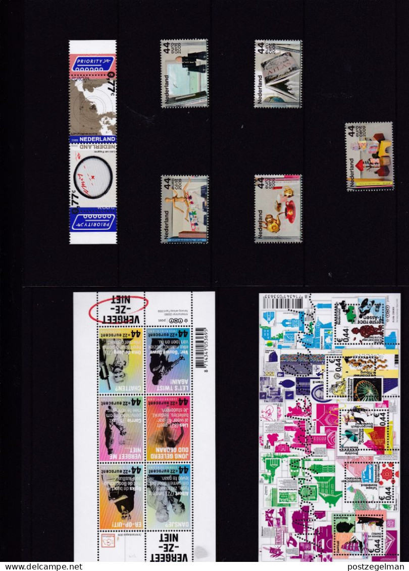 NEDERLAND, 2009, Mint Stamps/sheets Yearset, Official Presentation Pack ,NVPH Nrs. 2621/2693 - Volledig Jaar