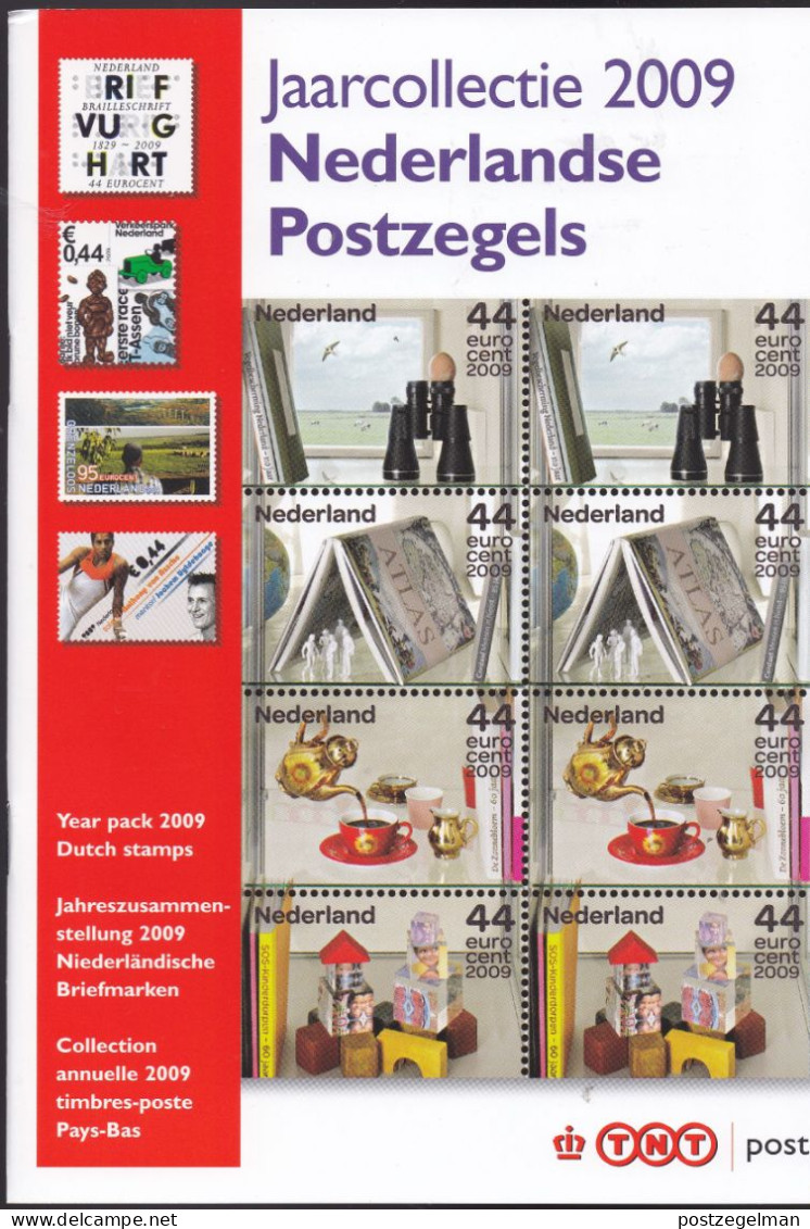 NEDERLAND, 2009, Mint Stamps/sheets Yearset, Official Presentation Pack ,NVPH Nrs. 2621/2693 - Volledig Jaar