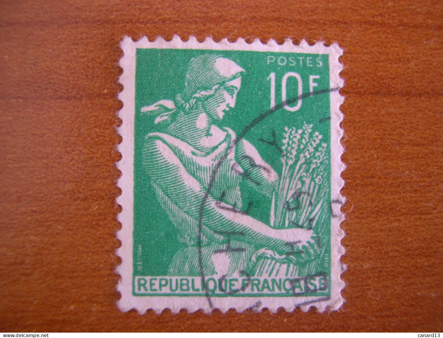 France Obl   Marianne N° 1115A Cachet Rond Noir - 1957-1959 Mäherin