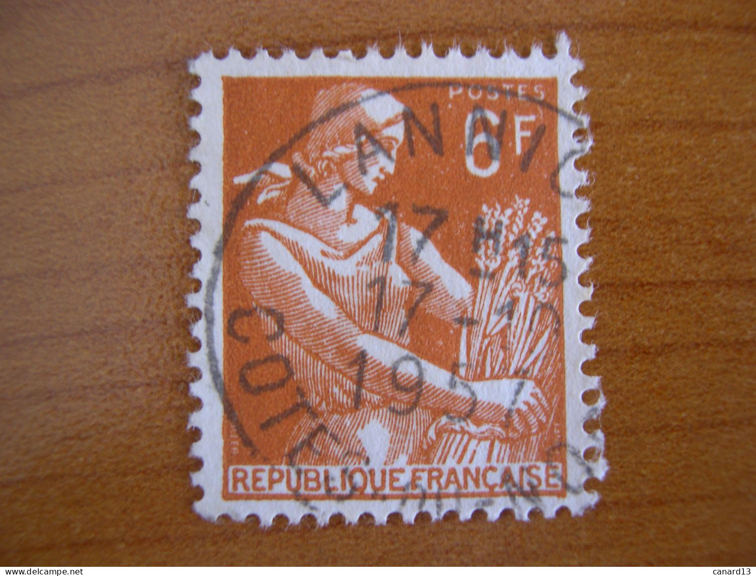 France Obl   Marianne N° 1115 Cachet Rond Noir - 1957-1959 Reaper