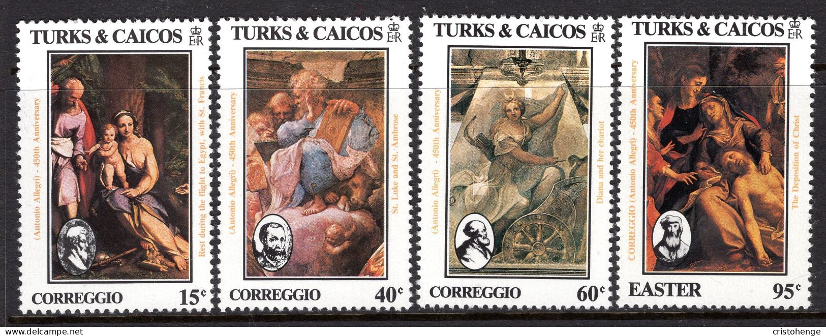 Turks & Caicos Islands 1984 Easter Set MNH (SG 805-808) - Turks And Caicos