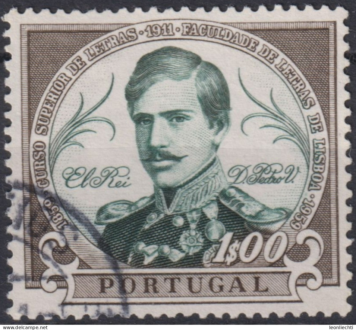 1961 Portugal ° Mi:PT 903, Sn:PT 871, Yt:PT 884,King Pedro V (1837-1861), University Of Lisboa - Gebraucht