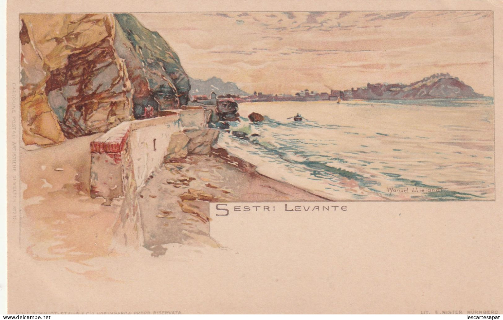 Illustrateur Manuel Wielandt Sestri Levante ( édit. Schmidt Staub & Cie ) Annees 1900 - Wielandt, Manuel