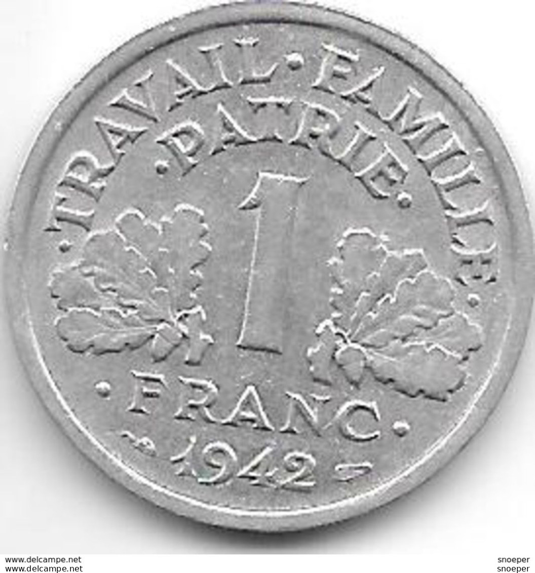 France 1 Franc 1942  Km 902.1  Xf - 1 Franc