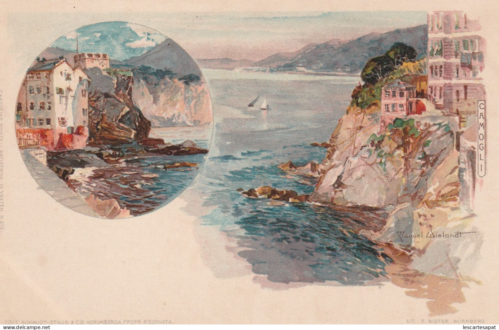 Illustrateur Manuel Wielandt Camoglie ( édit. Schmidt Staub & Cie ) Annees 1900 - Wielandt, Manuel