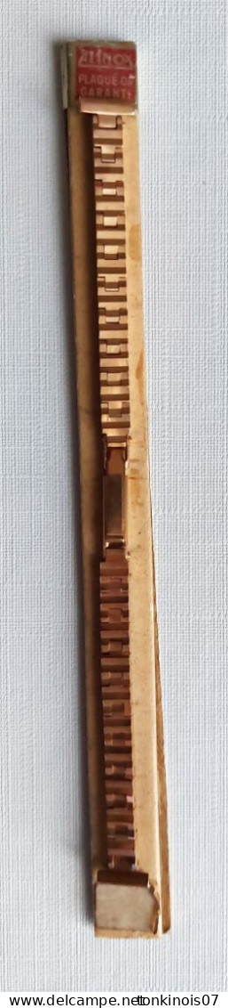 Bracelet De Montre Femme Années 1930/1960 En Métal Plaqué Or - Montres Anciennes