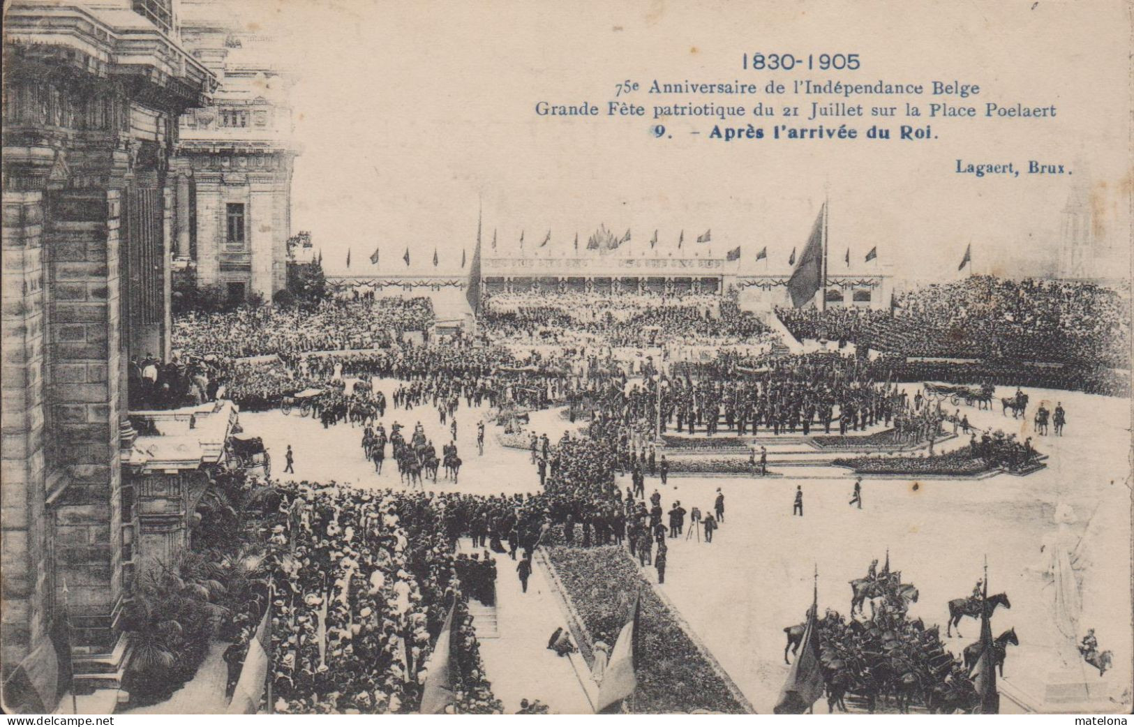 BELGIQUE BRUXELLES 1830-1905 75e ANNIVERSAIRE DE L'INDEPENDANCE BELGE APRES L'ARRIVEE DU ROI  PRECURSEUR - Feesten En Evenementen