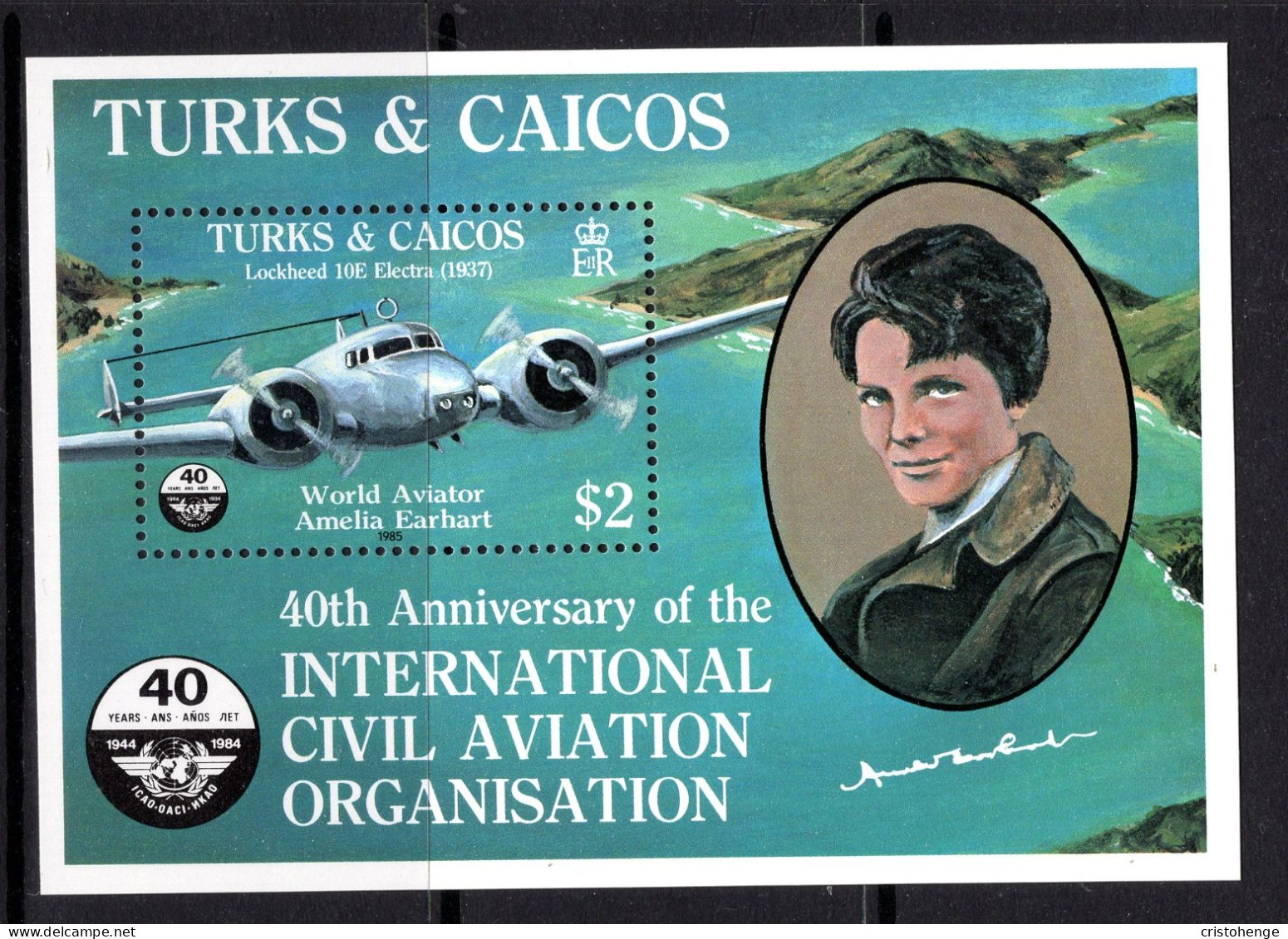 Turks & Caicos Islands 1985 40th Anniversary Of International Civil Aviation Organization MS MNH (SG MS838) - Turks And Caicos