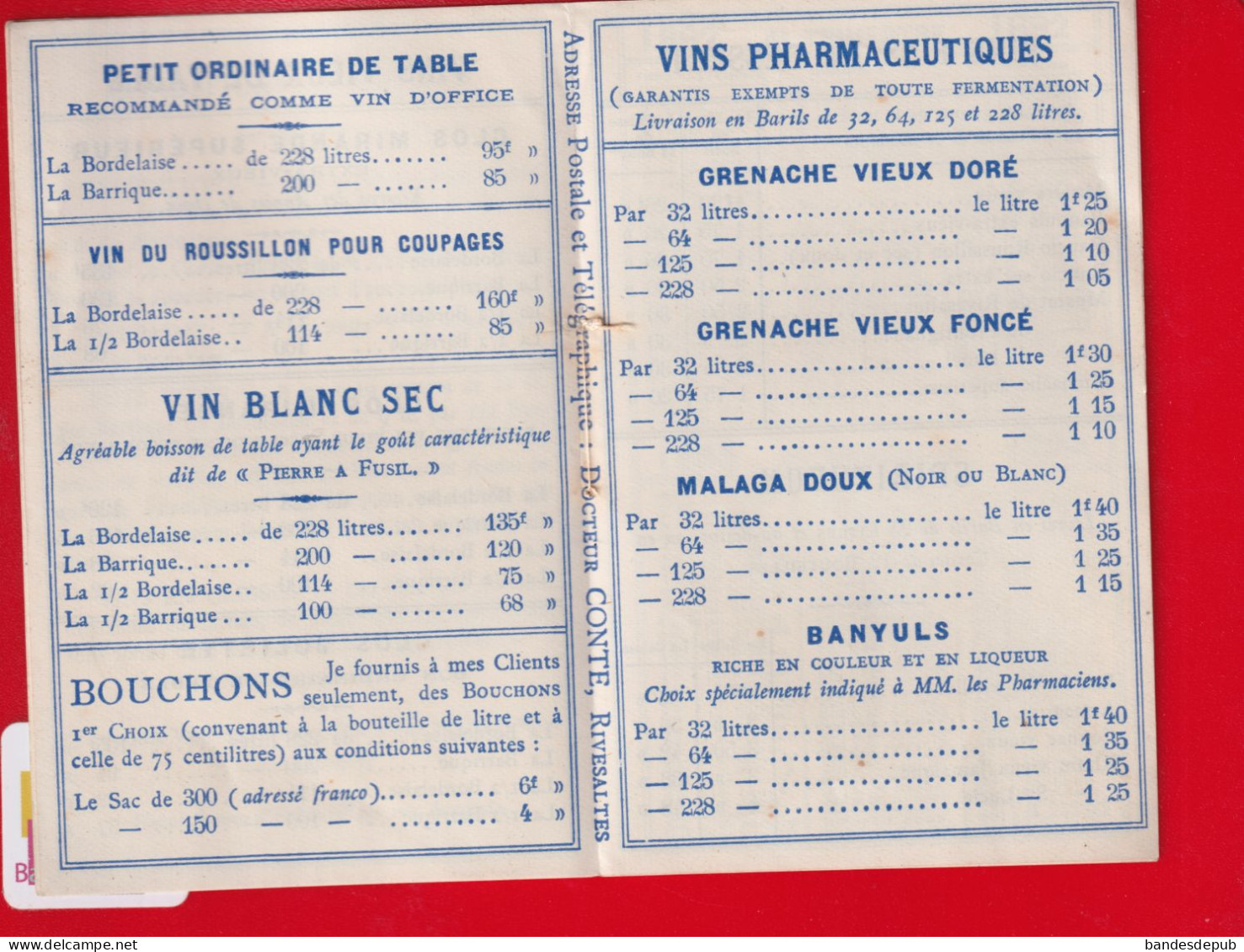 Docteur Conte Rivesaltes Carnet Chromo Caledrier 1892 1893 ( Scan 5) Oberthur Vins De Table  Complet 2 Pages - Tamaño Pequeño : ...-1900