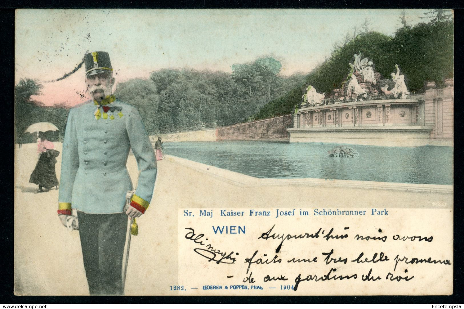 CPA - Carte Postale - Autriche - Wien - Sr. Maj Kaiser Franz Josef Im Schönbrunner Park (CP24126) - Castello Di Schönbrunn