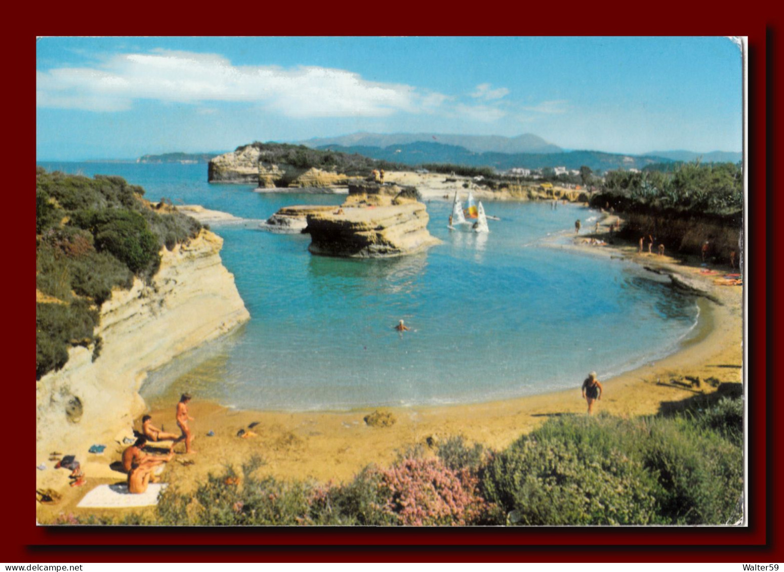 1982 ? Greece Postcard Corfu Kephipa Sidari Posted To England 3scans - Covers & Documents