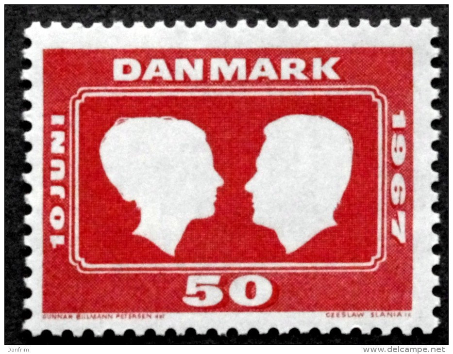 Denmark 1967 Cz.Slania  Minr.455  MNH   (**) Prinesse Margrethe And Count Henri's Wedding   ( Lot L 3086  ) - Unused Stamps