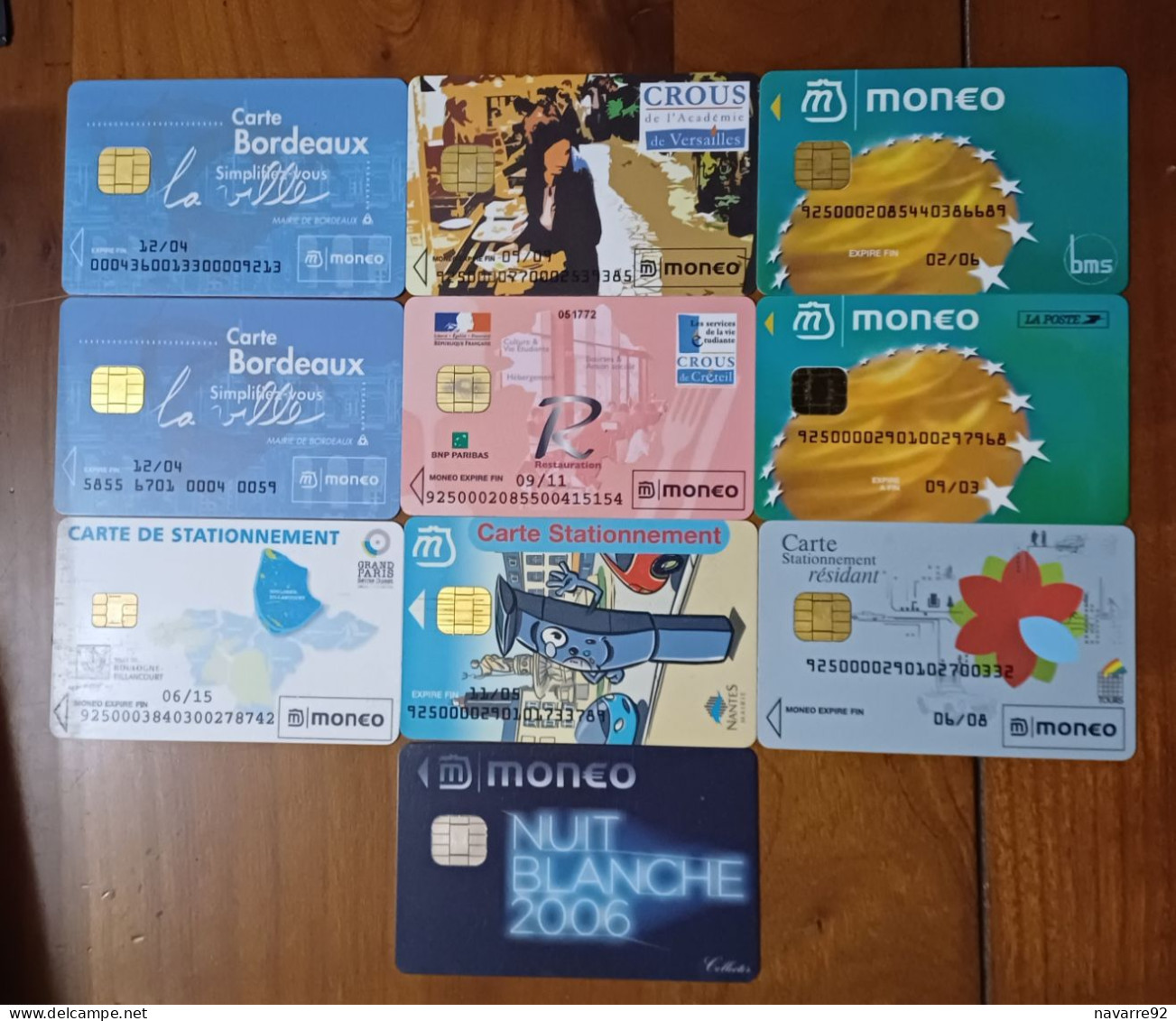 Jolie Collection De 40 Cartes Moneos Cartes A Puce En Bon Ou Très Bon état ! - Monéo