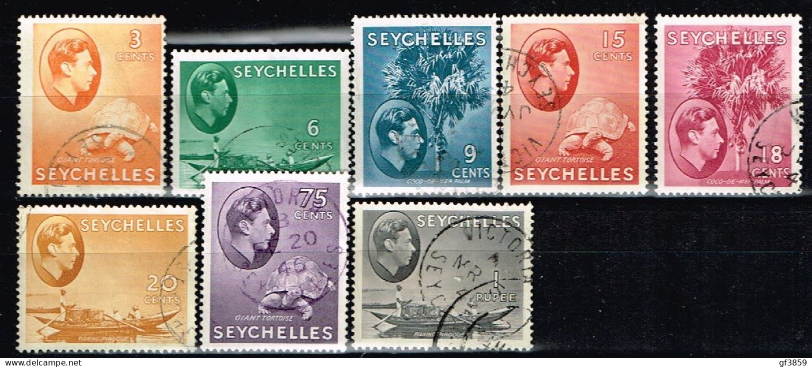 SEYCHELLES / Oblitérés / Used / 1941 - Série Courante/George VI - Seychelles (...-1976)