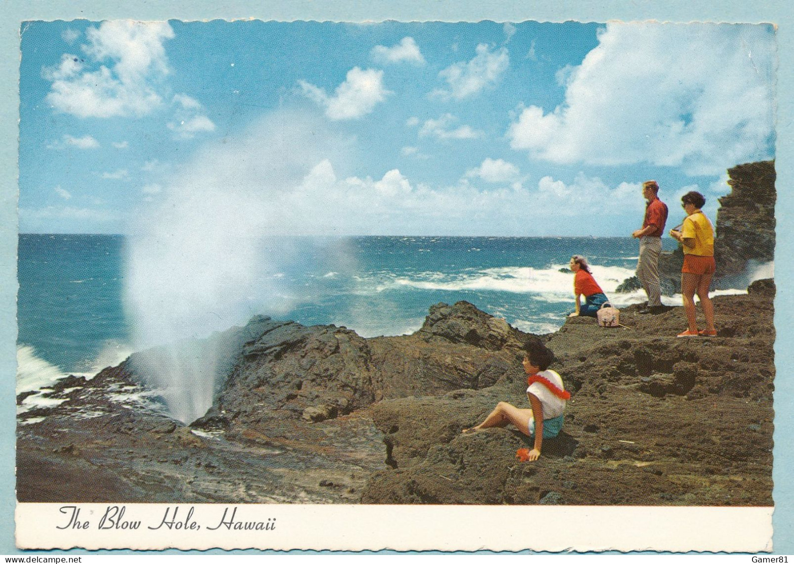 Hawaii - The Blow Hole Is One Of Hawaii's Salt Water Geysers. It's On Oahu's Rugged South Shore - Oahu