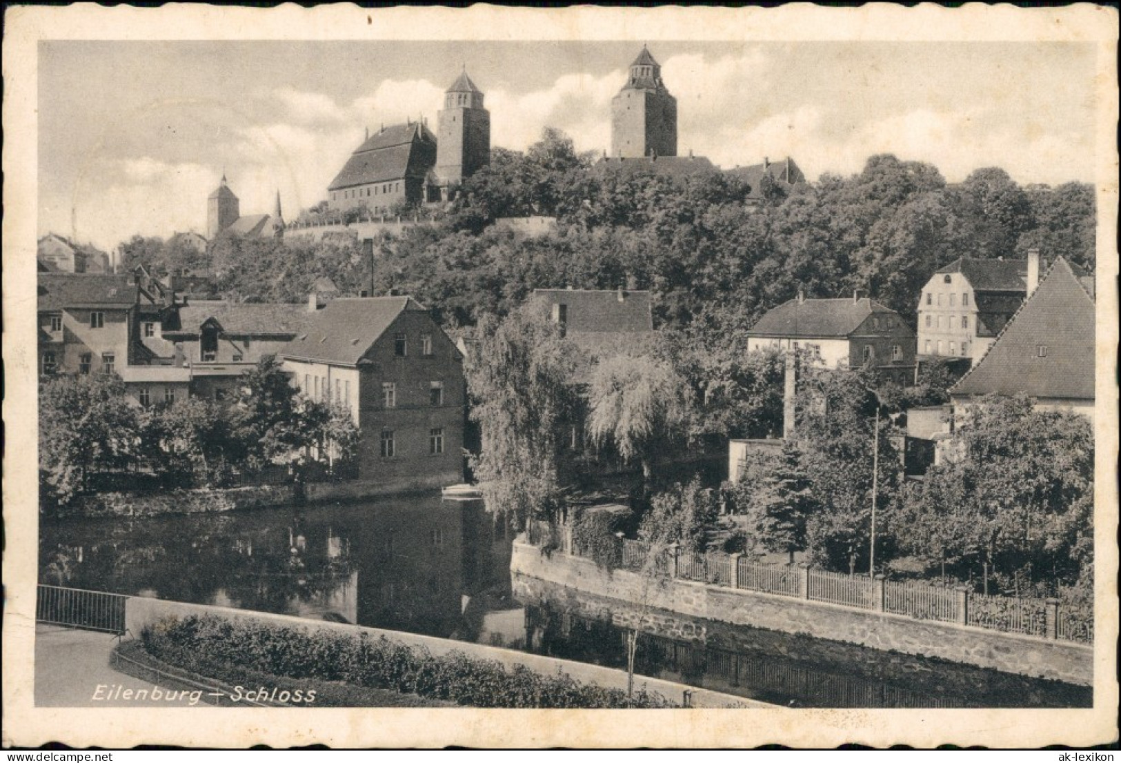 Ansichtskarte Eilenburg Flußpartie Und Schloß 1936  - Eilenburg