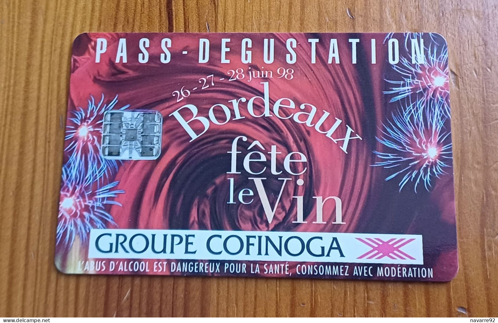 ANCIENNE CARTE A PUCE DEGUSTATION VIN BORDEAUX B.E !!! - Altri & Non Classificati