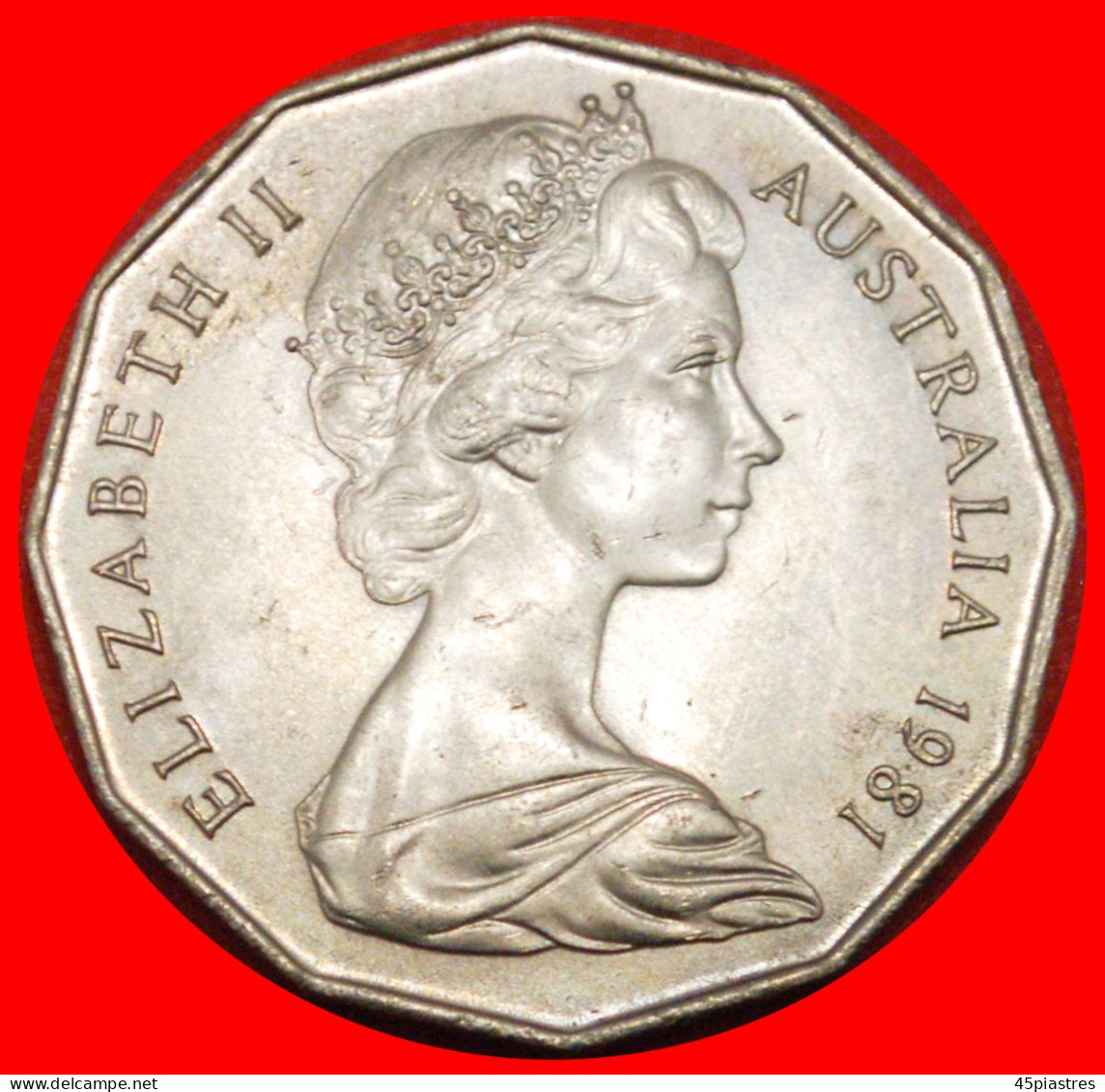 * GREAT BRITAIN: AUSTRALIA 50 CENTS 1981 UNC CHARLES AND LADY DIANA! ELIZABETH II (1953-2022)· LOW START ·  NO RESERVE! - 50 Cents