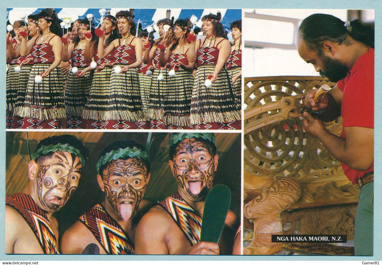 NGA HAKA MAORI - Pol Dancers - Haka - Wood Carving - Nouvelle-Zélande