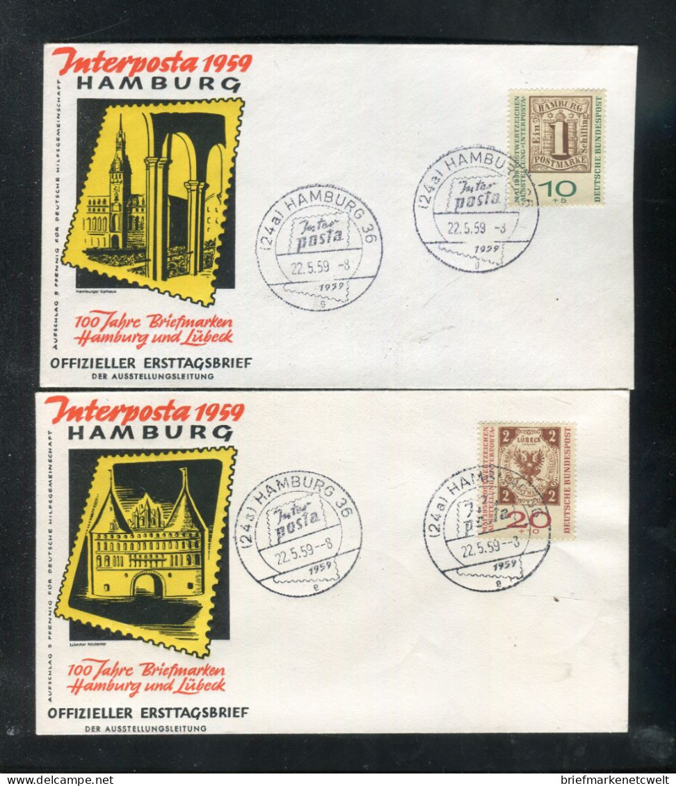 "BUNDESREPUBLIK DEUTSCHLAND" 1959, Mi. 310a/311a FDC (5896) - 1948-1960