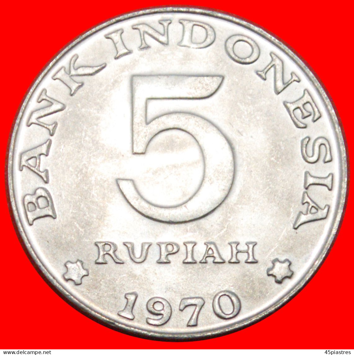 * BIRD DRONGO: INDONESIA  5 RUPIAH 1970 UNC MINT LUSTRE!· LOW START ·  NO RESERVE! - Indonesië