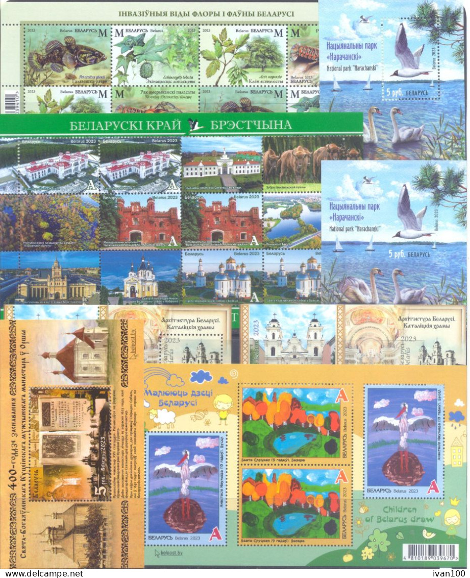 2023. Belarus, Full Complete Year Set 2023, 58stamps + 26 S/s, Mint/** - Belarus