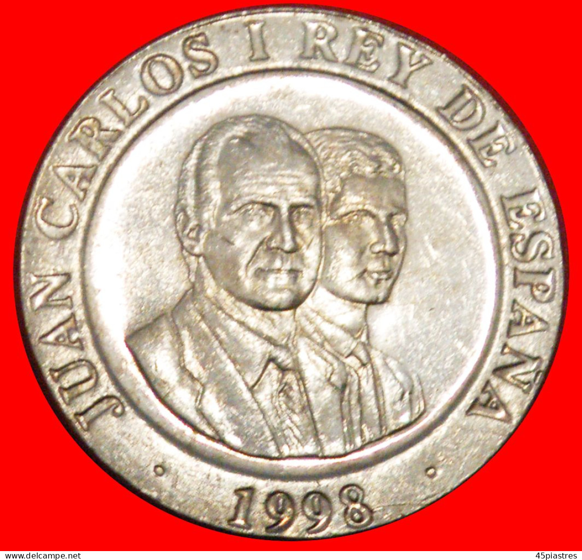 * 2 PORTRAITS (1998-2000): SPAIN  200 PESETAS 1998 MINT LUSTRE! JUAN CARLOS I (1975-2014) · LOW START ·  NO RESERVE! - 50 Peseta