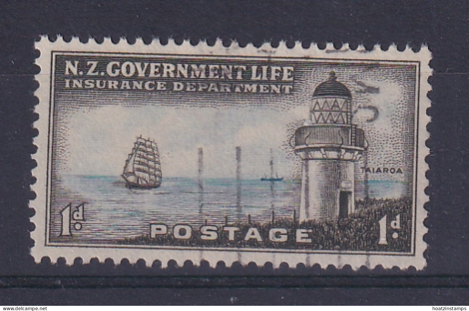 New Zealand - Life Insurance: 1947/65   Lighthouse   SG L43   1d    Used - Service
